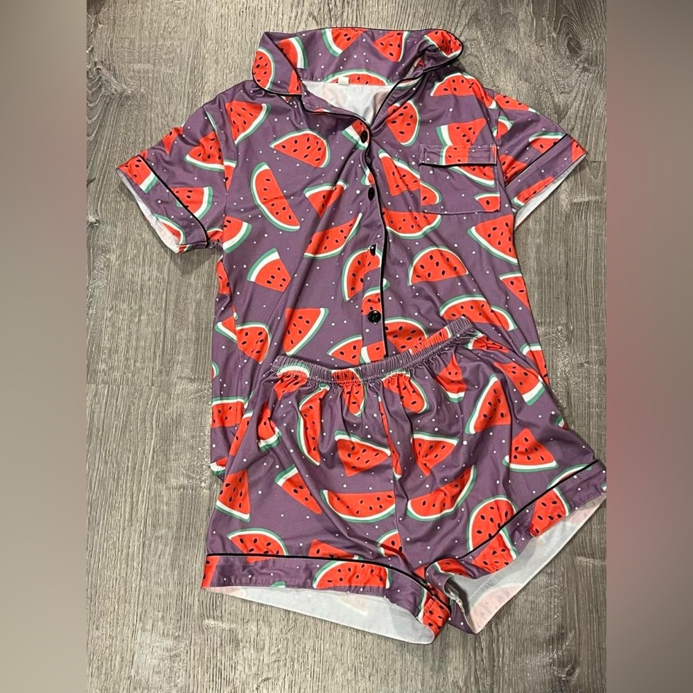 Watermelon Print Pajama Set